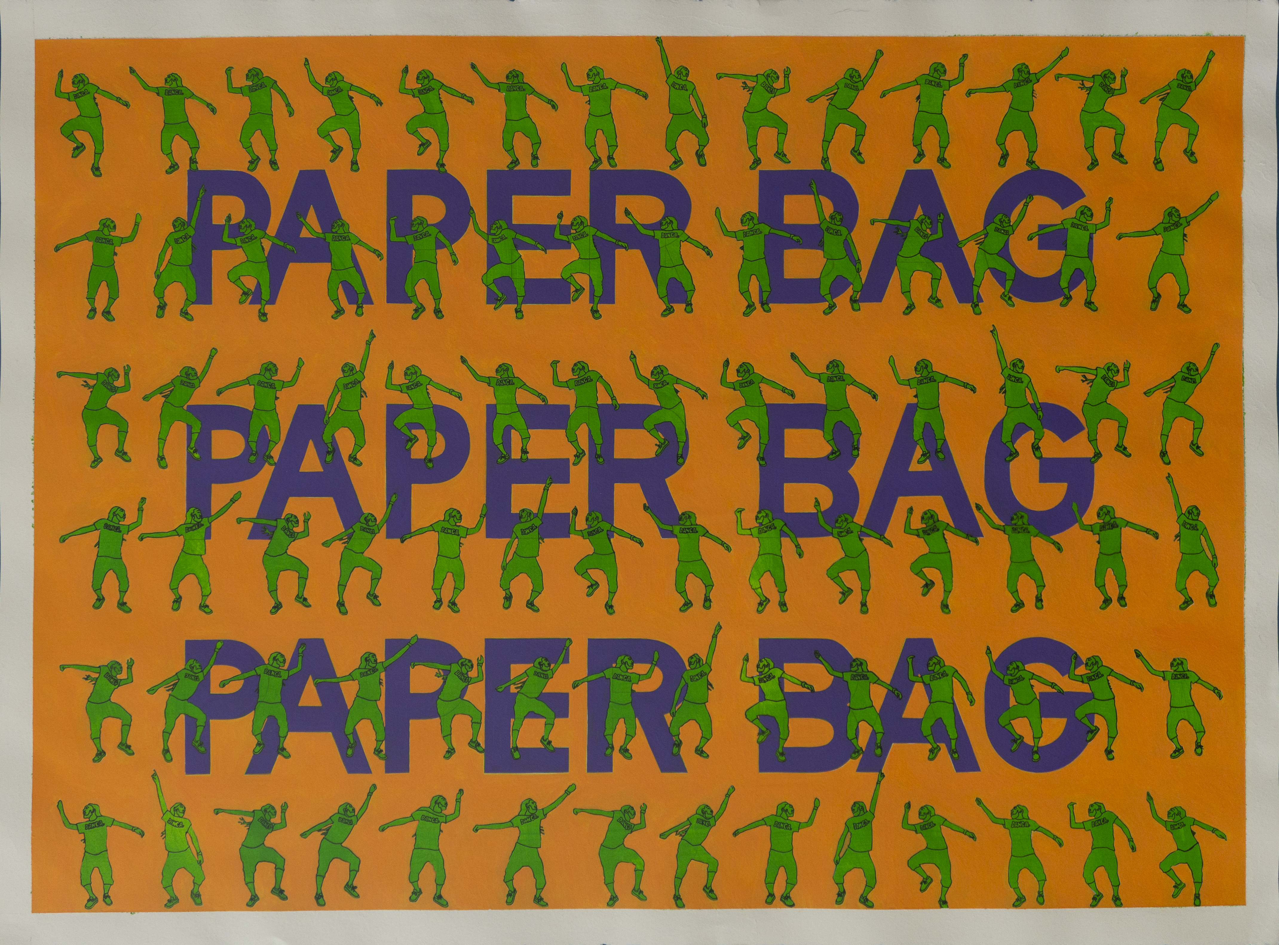 'Paper Bag', Acrylic & Ink on Cotton Rag (framed), 56 x 76 cm, $1050