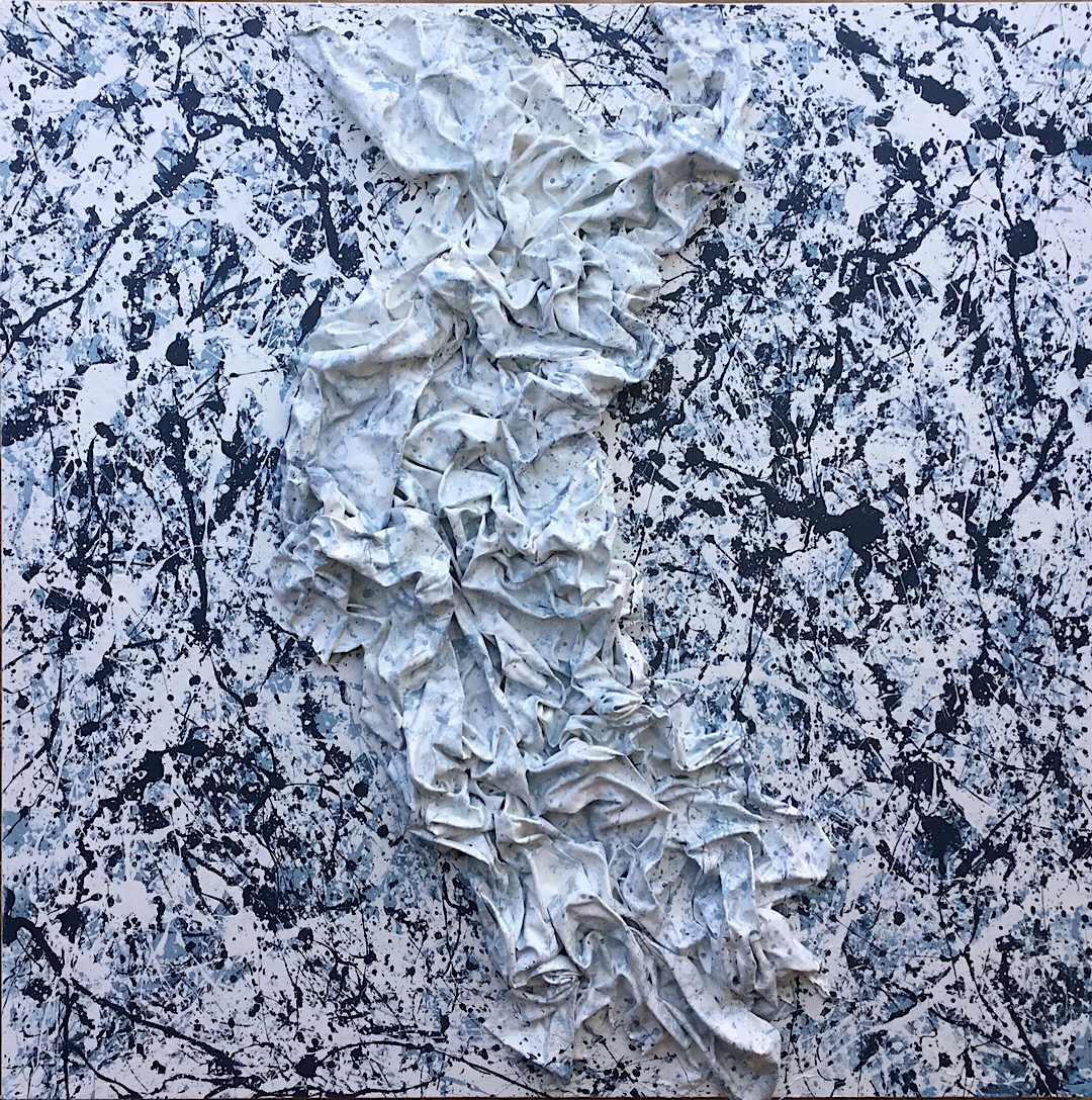 'Drift', mixed media on canvas, 102 x 102cm, $2,800
