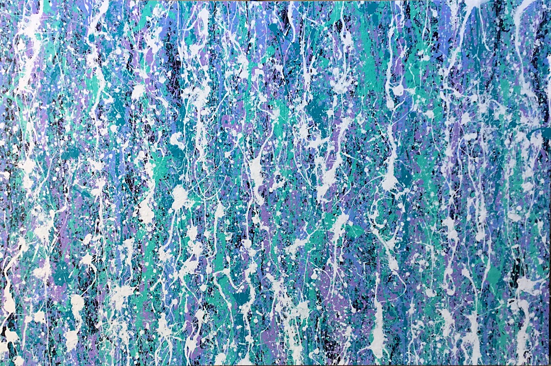 'Gentle Essence', acrylic on canvas, 102 x 153cm, $3,000