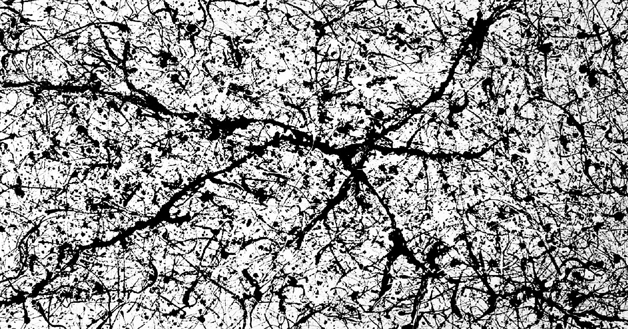 'Black and White Landscape', mixed media on canvas, 91 x 183cm, $3,100