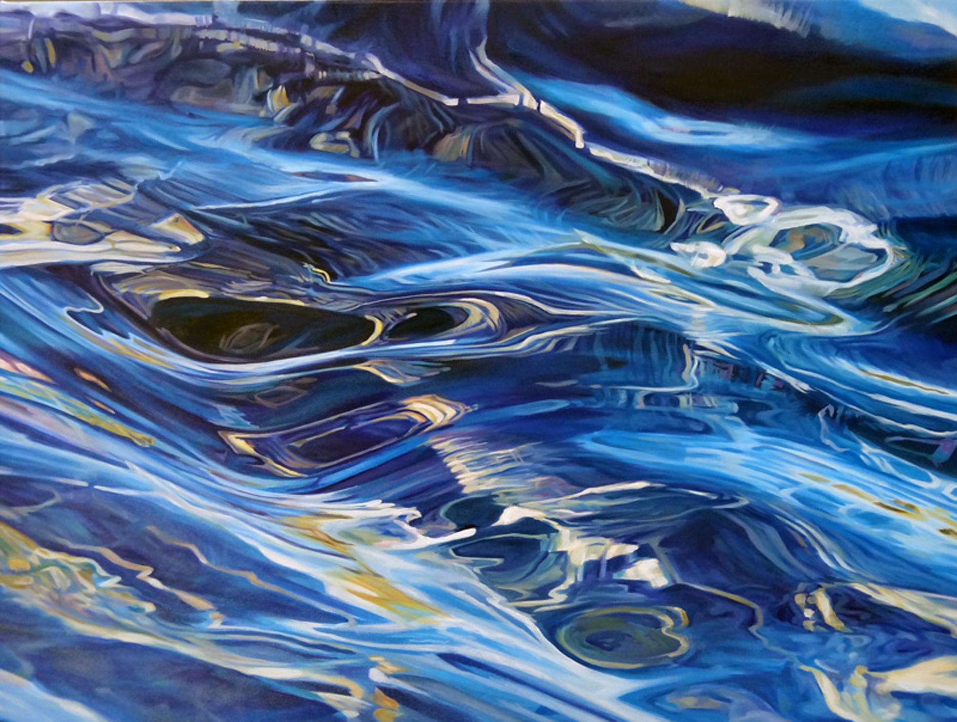 'Rolling Waves', oil on canvas, 92 x 122cm, $3,600