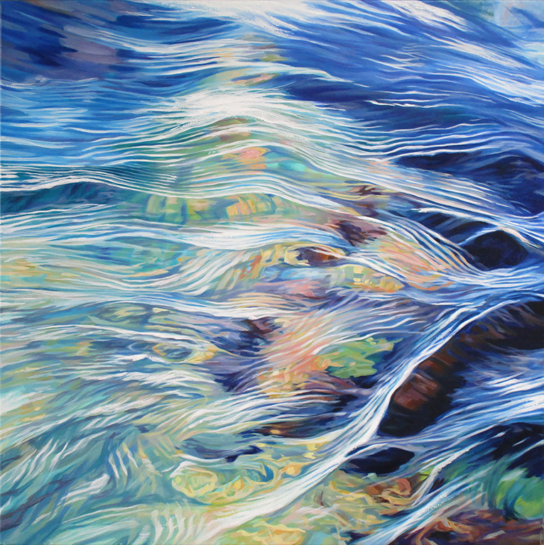 'Coastal Landscape II', oil on canvas, 76 x 76cm, $2,400