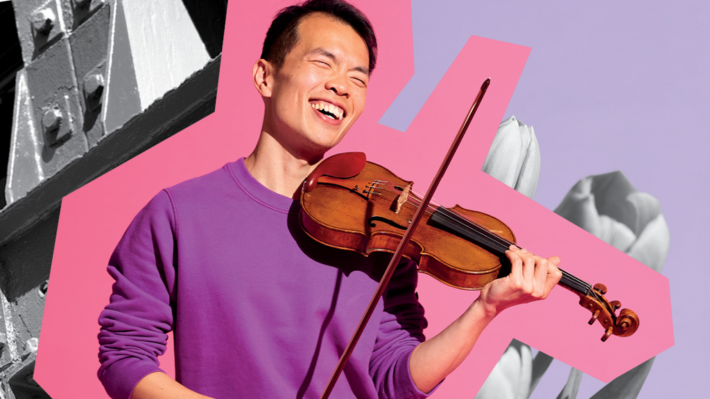Ike See on violin
